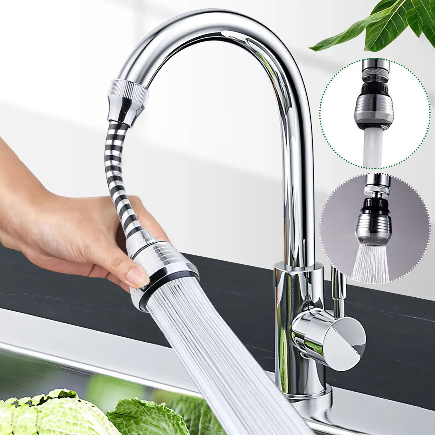 360° Adjustable Faucet Extension Tube